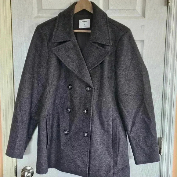 Old Navy XL women's gray double brested pea coat - Picture 1 of 7